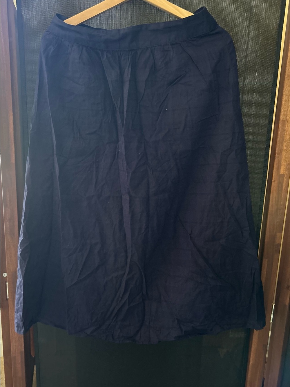 Old Navy Navy A-Line Midi Skirt